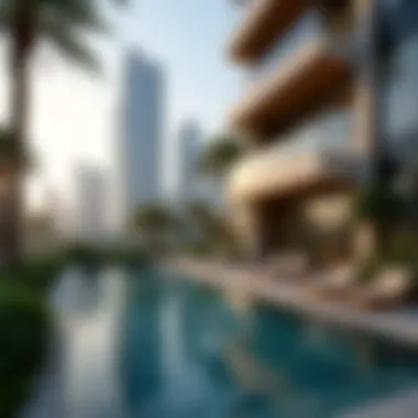 Luxury apartments in Downtown Dubai with modern architecture