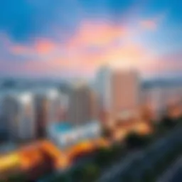 Aerial view of Arjan Heights showcasing modern architecture