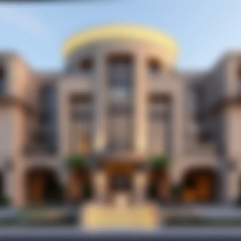 The stunning exterior architecture of سانت ريجيس السعديات showcasing modern design