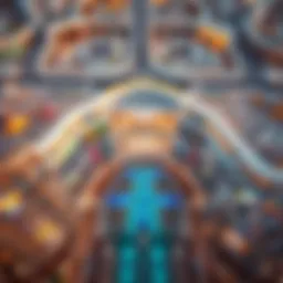 Aerial view of Marina Mall showcasing its unique architecture