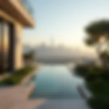 Breathtaking Views from Arabian Villas Stunning view from an Arabian villa overlooking Dubai's skyline