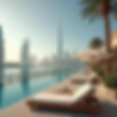 Relaxation by the Waterfront in Dubai A serene waterfront area in Dubai ideal for relaxation and leisure.