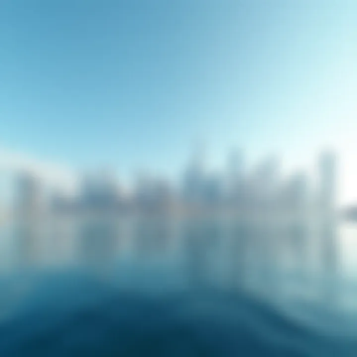 A picturesque view of Dubai's skyline during winter months under a clear blue sky